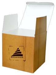 Коробка с клеевым клапаном, картон мелованный 300 гр/м2, печать офсет СМУК