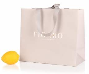 FIGARO – бумажные пакеты с офсетной печатью и тиснением золотой фольгой