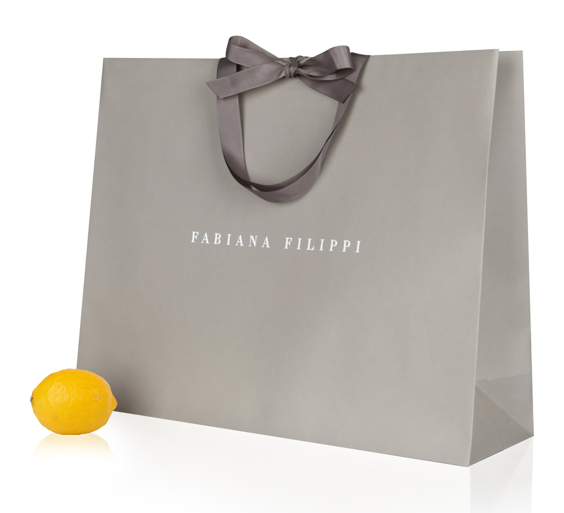 FABIANA FILIPPI – бумажные пакеты с ручками и бантиком из репсовой ленты