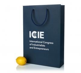 ICIE – синие бумажные пакет с печатью серебром