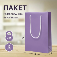 Пакет фиолетовый, 15*24*7, арт. ПЛ 05/7/1
