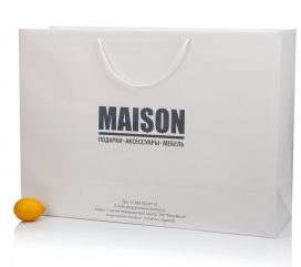 Maison - пакеты из мелованного картона с шелкотрафаретной печатью