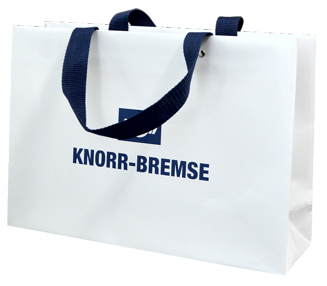 Knorr - Bremse - бумажные пакеты из плотной мелованной бумаги с глянцевой ламинацией и с ручками из ранцевой ленты