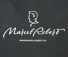 Marcel Robert - черные бумажные пакет с печатью серебром